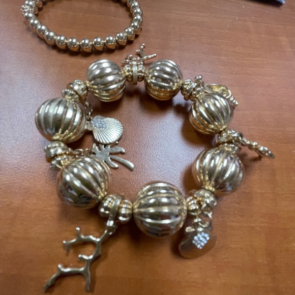 LOT Lilly Pulitzer bracelets 9 gold, and pattern, charm, bracelets & bangles - Picture 7 of 14